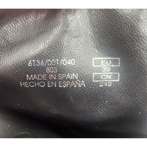 Zara Fringe Ankle Booties Women's 8.5M Black Suede Back Zip 4‎ Inch Heel Western - Picture 12 of 13